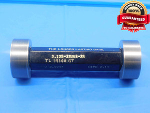 2 1/8 32 UNS 2B SPECIAL THREAD PLUG GAGE 2.125 GO NO GO P.D.'S = 2.1047 & 2.1128 - DW27242AS4