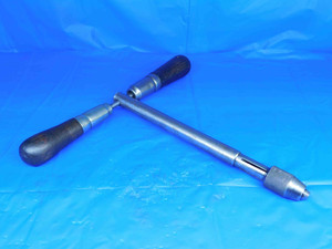 VINTAGE GTD No337 WOOD T-HANDLE ADJUSTABLE TAPPING WRENCH 3/16-7/16 APPROX RANGE - BR4339LVR