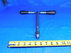 VINTAGE GTD No337 WOOD T-HANDLE ADJUSTABLE TAPPING WRENCH 3/16-7/16 APPROX RANGE - BR4339LVR