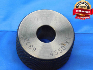 .4550 CL XX MASTER PLAIN BORE RING GAGE .4531 +.0019 29/64 11.557 mm .455 CHECK - JC2856AC4