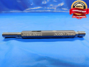 6.810 & 7.710 METRIC PIN PLUG GAGE GO NO GO 7.000 -.190 7 mm .3035 6.81 7.71 - BT3831AL4