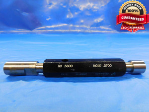 .5600 & .5700 CL Z PIN PLUG GAGE GO NO GO .5625 -.0025 9/16 14.224 mm .560 .570 - BT3836AL4