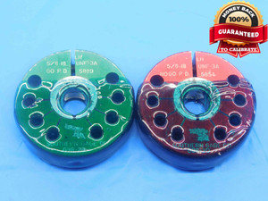 5/8 18 UNF 3A LEFT HAND THREAD RING GAGES .625 GO NO GO P.D.'S = .5889 & .5854 - DW27463AL4