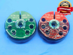 5/16 24 UNS 3A PREPLATE THREAD RING GAGES .3125 GO NO GO P.D.'S = .2846 & .2815 - DW27477AL4