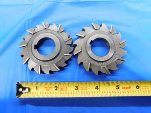 2PCS 3" O.D. X 3/8 WIDTH X 1" PILOT STAGGERED TOOTH SIDE MILLING CUTTER 18 T HSS - BT3968BJ2