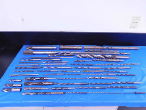 LARGE LOT OF HSS MACHINIST TOOLING END MILLS, REAMERS AND TWILL DRILL BITS  - CB3756LVR