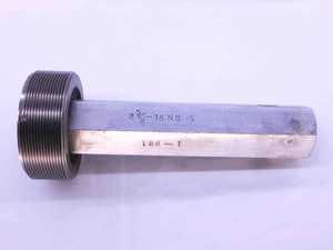 2 5/8 16 NS 3 THREAD PLUG GAGE 2.625 2.6250 GO ONLY P.D. = 2.5844 INSPECTION - DW27521RD