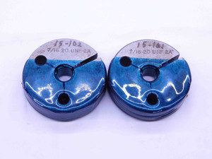 7/16 20 UNF 2A THREAD RING GAGES .4375 GO NO GO P.D.'S = .4037 & .3995 CHECK - 716202AR1