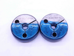7/16 20 UNF 2A THREAD RING GAGES .4375 GO NO GO P.D.'S = .4037 & .3995 CHECK - 716202AR1