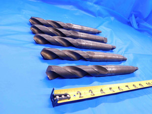 5 PC. LOT OF HSS TWIST DRILL BITS 24.5mm CUT DIA. MT3 SHANK 4 1/2 LOC MT3 4.5  - CB3985AB3