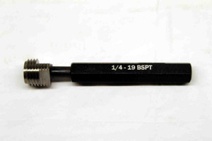 NEW 1/4 19 BSPT PIPE THREAD PLUG GAGE .25 .250 .2500 BRITISH TAPER B.S.P.T. - MS6986LZ