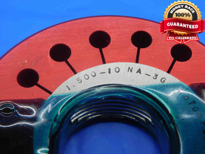 1 1/2 10 NA 3G ACME THREAD RING GAGES 1.5 GO NO GO P.D.'S = 1.4437 & 1.4348 - DW27887RD