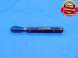 12 24 UNC 3A SET THREAD PLUG GAGE #12 .216 .2160 GO ONLY P.D. = .1889 CHECK - DW27989RD