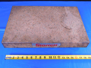 STARRETT 12"x 18"x 4" RED GRANITE SURFACE PLATE GRADE B TOOLROOM .00004 TOLERANCE