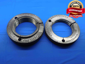 4" 6 UN 2A LEFT HAND THREAD RING GAGES 4.0 GO NO GO P.D.'S = 3.8887 & 3.8788 - DW28183AX4