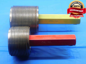 3 1/2 6 UN 2A SET THREAD PLUG GAGE 3.5 3.50 GO NO GO P.D.'S = 3.3888 & 3.3792 - DW28169AX4