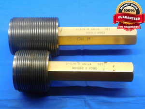 2 3/4 8 UN 2A SET THREAD PLUG GAGE 2.75 2.750 GO NO GO P.D.'S = 2.6663 & 2.6580 - DW28191AX4