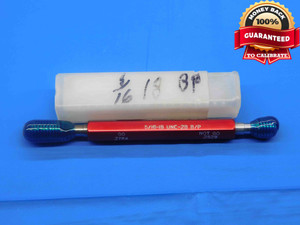 5/16 18 UNC 2B BEFORE PLATE THREAD PLUG GAGE .3125 GO NO GO PD'S = .2784 & .2829 - DW28241AZ4