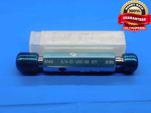 3/4 10 UNC 3B STI HELICOIL VERMONT THREAD PLUG GAGE .75 GO NO GO = .8149 & .8196 - DW28257AZ4