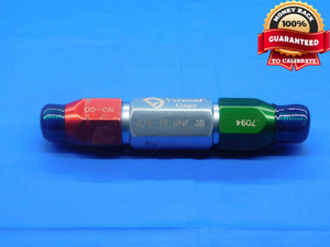 3/4 16 UNF 3B VERMONT THREAD PLUG GAGE .75 .750 GO NO GO P.D.'S = .7094 & .7143 - DW28259AZ4