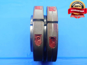 3" 8 UN 2A LEFT HAND THREAD RING GAGES 3.0 GO NO GO P.D.'S = 2.9162 & 2.9077 - DW28275AX4