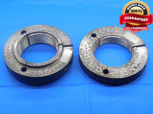 3 1/4 6 UN 2A LEFT HAND THREAD RING GAGES 3.25 GO NO GO P.D.'S = 3.1389 & 3.1294 - DW28276AX4