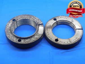 3 1/2 6 UN 2A LEFT HAND THREAD RING GAGES 3.5 GO NO GO P.D.'S = 3.3888 & 3.3792 - DW28278AX4