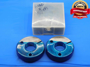 1.130 40 UNS 2A THREAD RING GAGES 1.13 1.1300 GO NO GO P.D.'S = 1.1127 & 1.1091 - DW28326AZ4