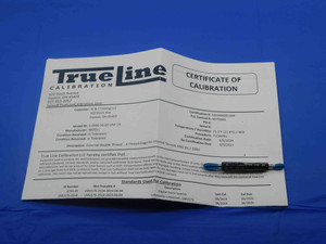 CERTIFIED 3 56 UNF 2B THREAD PLUG GAGE #3 .099 GO NO GO P.D.'S = .0874 & .0902 - DW28333TLC
