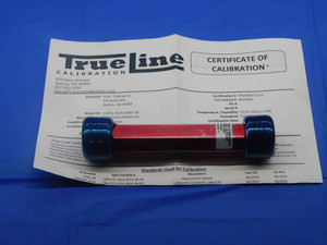 CERTIFIED 1 3/16 18 UNEF 2B THREAD PLUG GAGE 1.1875 GO NO GO = 1.1514 & 1.1577 - DW28495TLC