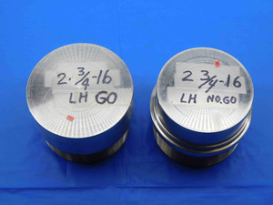 SHOP MADE 2 3/4 16 UN 2B LEFT HAND THREAD PLUG GAGE 2.75 GO AND NO GO CHECK - DW28723BC4