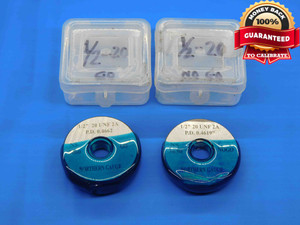 1/2 20 UNF 2A SOLID THREAD RING GAGES .5 .50 GO NO GO P.D.'S = .4662 & .4619 - DW28735BC4 1/2 20 UNF 2A SOLID THREAD RING GAGES .5 .50 GO NO GO P.D.'S = .4662 & .4619 - DW28735BC4