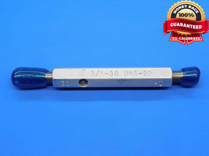 3/8 30 UNS 2B THREAD PLUG GAGE .375 .3750 GO NO GO P.D.'S = .3533 & .3577 CHECK - DW28818BD4