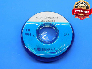 M24 X 1 6g METRIC SOLID THREAD RING GAGE 24 1.0 GO ONLY P.D. = 23.324 CHECK - DW28843BC4 M24 X 1 6g METRIC SOLID THREAD RING GAGE 24 1.0 GO ONLY P.D. = 23.324 CHECK - DW28843BC4