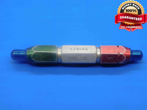 1/4 40 UNS 2B THREAD PLUG GAGE .25 .250 .2500 GO NO GO P.D.'S = .2338 & .2376 - DW28941BD4 1/4 40 UNS 2B THREAD PLUG GAGE .25 .250 .2500 GO NO GO P.D.'S = .2338 & .2376 - DW28941BD4