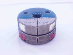 M14 X 1.5 6g METRIC THREAD RING GAGES 14 GO NO GO P.D.'S = 12.994 & 12.854 CHECK - BL0728CC