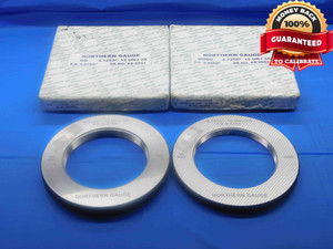 4 1/8 12 UNJ 3A SOLID THREAD RING GAGES 4.125 GO NO GO P.D.'S = 4.0709 & 4.0660 - DW28949BC4