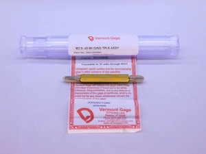 NEW M2 X .4 6H VERMONT THREAD PLUG GAGE 2 0.4 GO NO GO P.D.'S = 1.740 & 1.830 - DW29240VTG