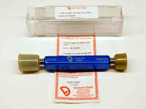 NEW 11/16 24 UNEF 2B VERMONT THREAD PLUG GAGE .6875 GO NO GO PDS= .6604 & .6656 - DW29241VTG