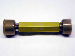 NEW M36 X 1.5 6H VERMONT THREAD PLUG GAGE 36 GO NO GO P.D.'S = 35.026 & 35.226 - DW29277VTG