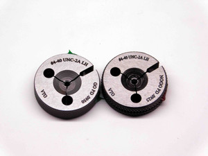 NEW 4 40 UNC 2A LEFT HAND VERMONT THREAD RING GAGES #4 .112 GO NO GO .0950 .0925 - MS7051VTG