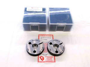 NEW 5/8 18 UNF 2A VERMONT THREAD RING GAGES .625 GO NO GO P.D.'S = .5875 & .5828 - JC4463VTG