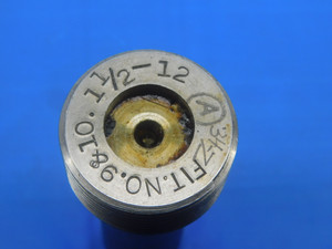 SHOP MADE 1 1/2 12 THREAD PLUG GAGE 1.5 1.50 1.500 1.5000 1 1/2"-12 INSPECTION - DW29036BD4