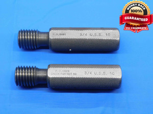 3/4 10 USS SET THREAD PLUG GAGE .75 .750 .7500 GO NO GO P.D.'S = .6851 & .6829 - DW29160BD4