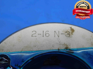 2" 16 N 3 THREAD RING GAGES 2.0 2.00 GO NO GO P.D.'S = 1.9594 & 1.9551 UN-3 - DW29369BD4
