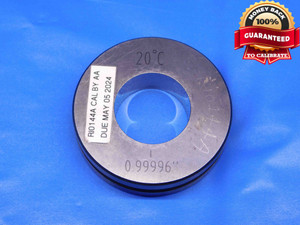 .99996 MASTER PLAIN BORE RING GAGE ONSIZE 1.0 25.399 mm INSPECTION CHECK - BR6002BC4