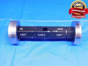 2.0471 & 2.0477 CL X PIN PLUG GAGE GO NO GO 2.0469 +.0002 2 3/64 52 INSPECTION - BR6028BC4