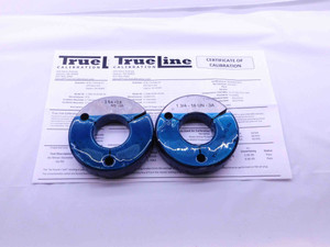 CERTIFIED 1 3/4 16 UN 3A THREAD RING GAGES 1.75 GO NO GO PD'S = 1.7094 & 1.7054 - DW29580TLC