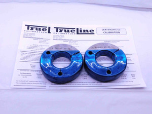 CERTIFIED 1 7/8 16 UN 2A THREAD RING GAGES 1.875 GO NO GO PDS= 1.8328 & 1.8275 - DW29592TLC