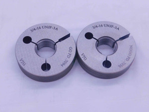 NEW 3/4 16 UNJF 3A VERMONT THREAD RING GAGES .75 GO NO GO P.D.'S = .7094 & .7056 - DW29664VTG